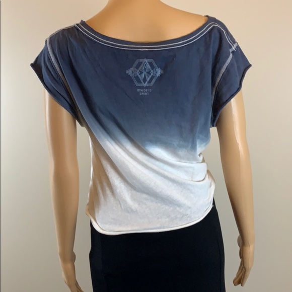 Free People Blue Dip Dye Ombré Top - Picture 3 of 5